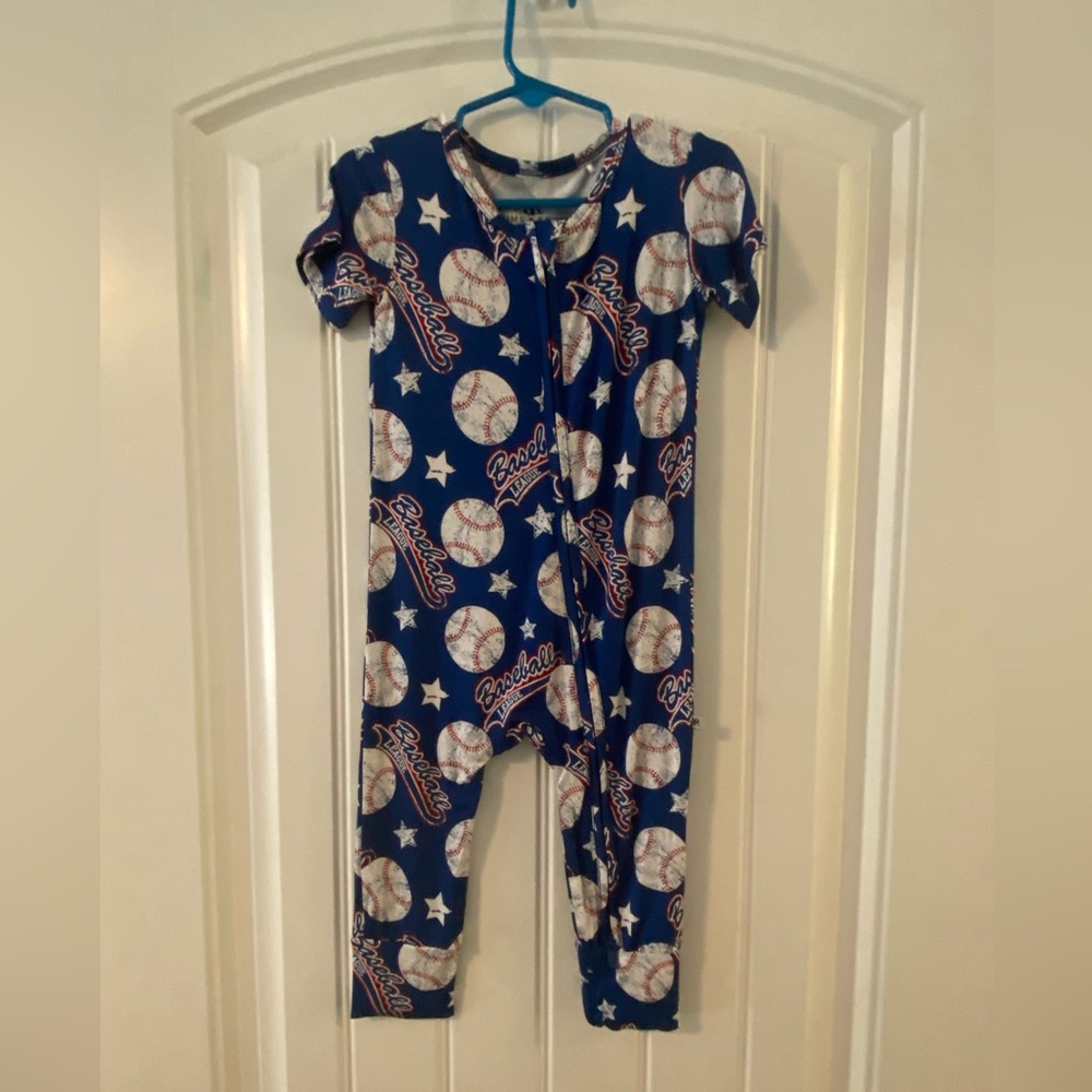 Bums & Roses ‘Perfect Catch’ Bamboo Short Sleeve Romper